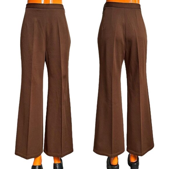 Elegant Brown Flare Pants for Women - Picture 3 of 6